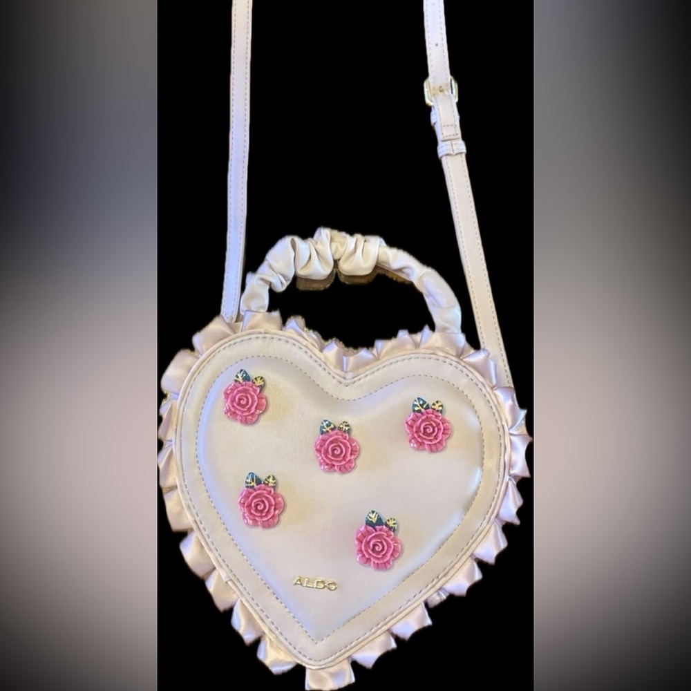 Aldo Light Pink Heart Crossbody Bag.  New